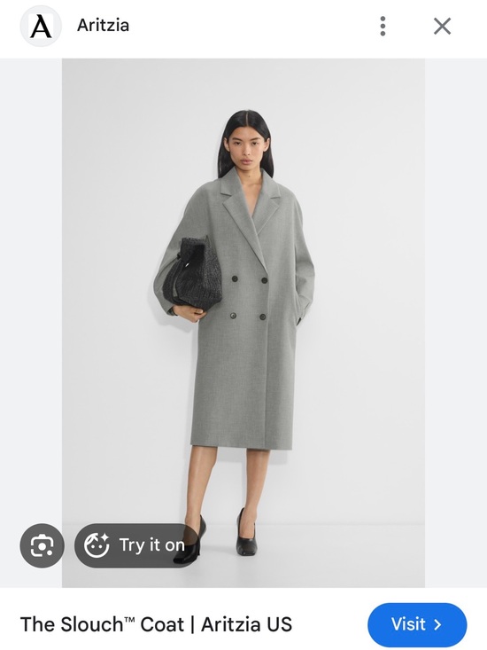 Aritzia Jackets & Blazers - Aritzia Babaton The Slouch Coat in Light Gray